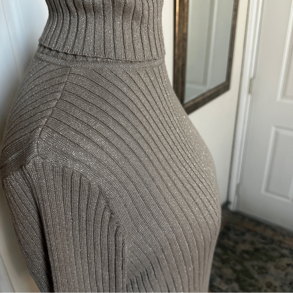 Tan Metallic Thread Sweater - Picture 6 of 9